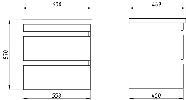 Тумба под раковину ASB-mebel  Лира 60 10673